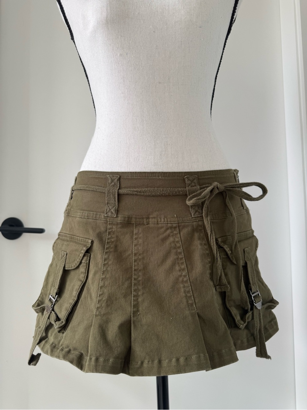 Revolve superdown Olive Green Cargo Micro Skort